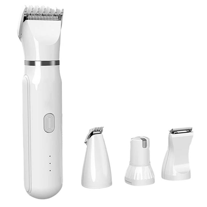 4-In-1 Pet Grooming And Care Set 4Different Blades Dog And Cat Hair Shaver Low Noise Pets Clippers Rechargeable Cordless