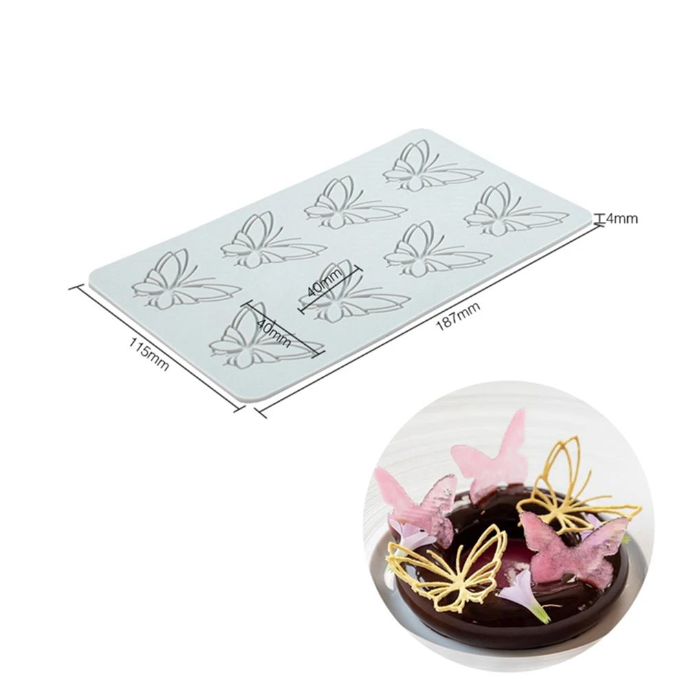 Butterfly Lace Silicone Impressing Mold Mat Fondant Cake Sugar Mould Cooking Tools Decorating Tools Diy Moulds Molds