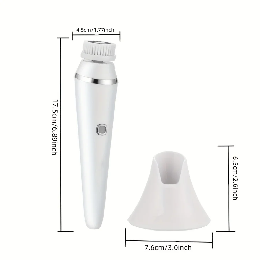 แปรงทำความสะอาดผิวหน้าแบบชาร์จไฟได้, เครื่องขัดผิวหน้าไฟฟ้าสำหรับทำความสะอาดผิวหน้าอย่างล้ำลึก, แปรงทำความสะอาดผิวหน้าปรับความเร็วได้ 3 ระดับ