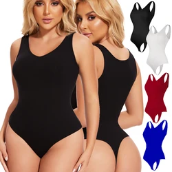 Womens Shapewear Bodysuit Tank Tops Camisole Butt Lifter Tummy Control Body Shaper Leotards Sleeveless Slim Fit Corset Jumpsuits