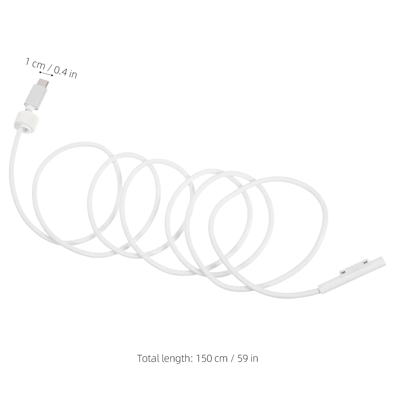 60 W Typ C auf Oberflächenladekabel, Netzteil-Adapter für Laptop, Aluminiumgehäuse, vergoldetes TPE-Kupfer, kompakt, leicht