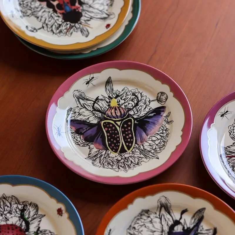 Underglaze export ceramic tableware Japanese handmade fruit  Sushi  Vegetable  Fish fruit plate