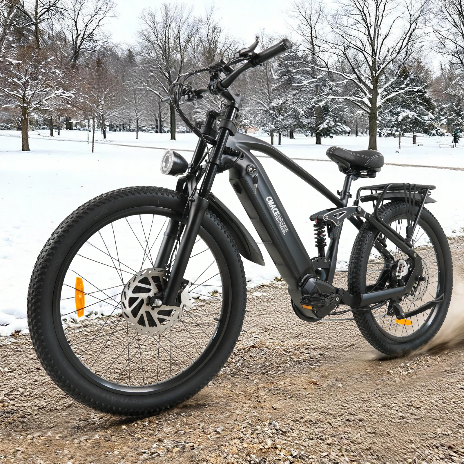 

CMACEWHEEL AL26MAX E-Bike 48V 18AH 26'' X3.0'' Ebike 950W Twin Motor Electric Bike for Adults