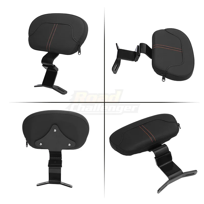 Motorcycle Black Front Driver Rider Backrest Pad Mounting For Harley Touring Street Glide Electra Glide Road King Special 09-22