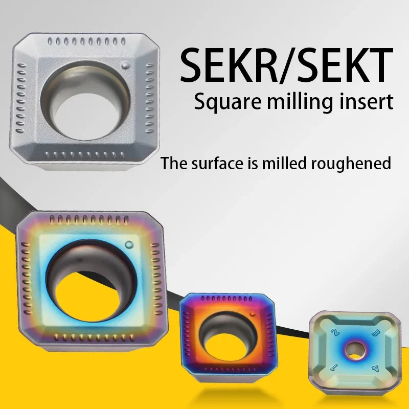 

CNC quadrilateral CNC milling inserts SEHT/SEKT1204AFTN steel parts stainless steel universal cutter disc milling cutter grains