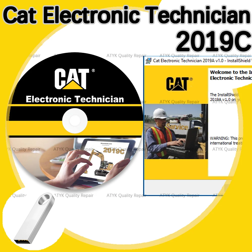 

2019C Cat Electronic Technician Scanning tool Repair interface Diagnostic interface Cat 2019C Car Repair obd2 scanner tuning VCI