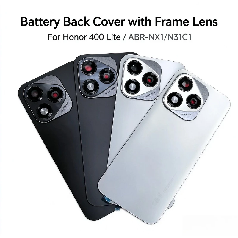 Battery Back Cover with Camera Frame Lens For Honor 400 Lite / ABR-NX1/N31C1 Replacement Rear Housing Parts