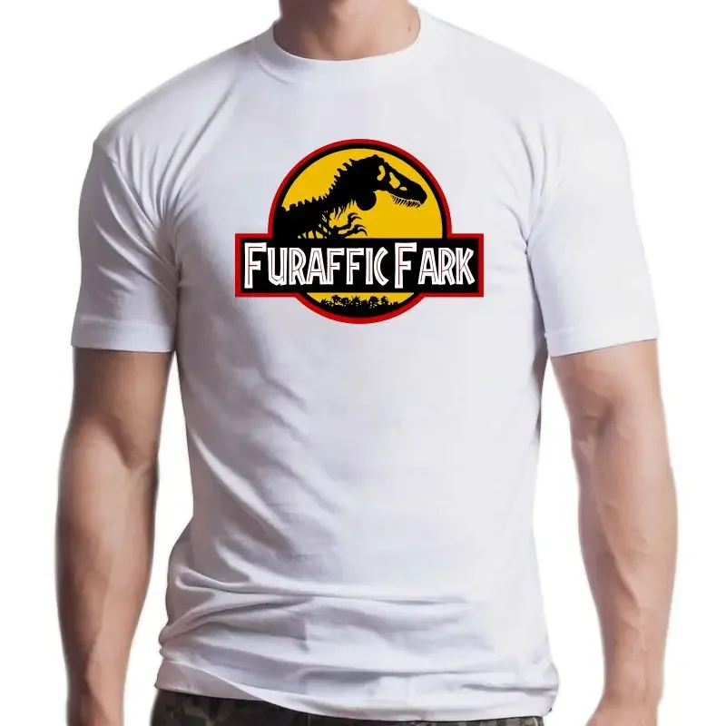 Camiseta de la película del parque Furafic Fark, Logo clásico de dinosaurio, Rex, novedad
