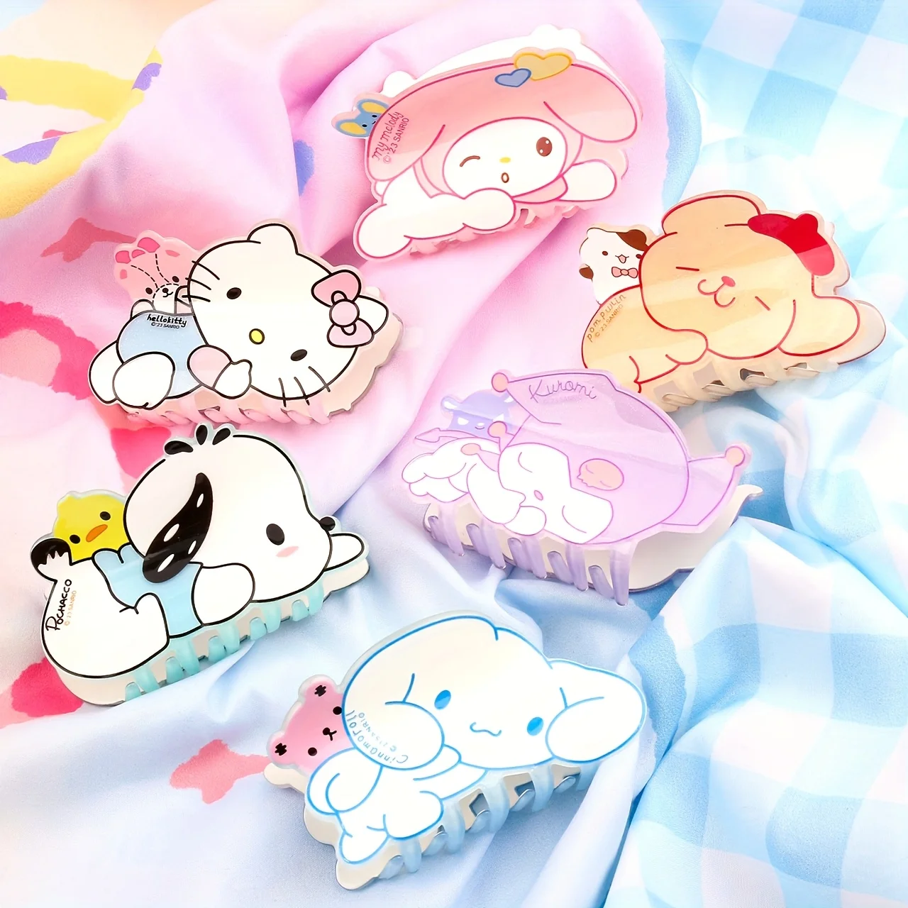 

Sanrio hair claw - hello kitty, Kuromi, Melody design - cute hair accessory | Fun design | Durable hair clip, cat hair accessory