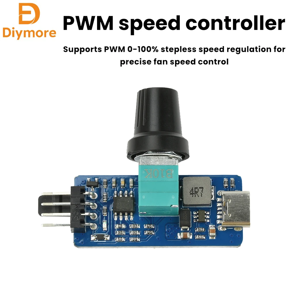 PWM DC 5V12V 0.7A Voltage Regulator Motor Speed Controller Governor Stepless Speed Regulator LED Dimmer Power Controller 4PB3