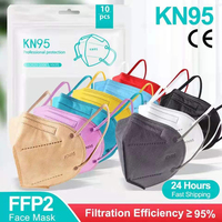 100Pcs 5Layers Adult FFP2 Masks kn95 Mascarillas KN95 Face Mask Filter Mascarillas Quirurgicas Homologadas Reusable FFP2 Mask