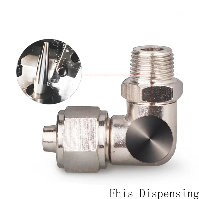 قفل الجوز هوائي النحاس الانحناء الروتاري المشترك الأنابيب المعدنية محول من صمام الاستغناء سريع تحول الكوع 8-02/01 #5