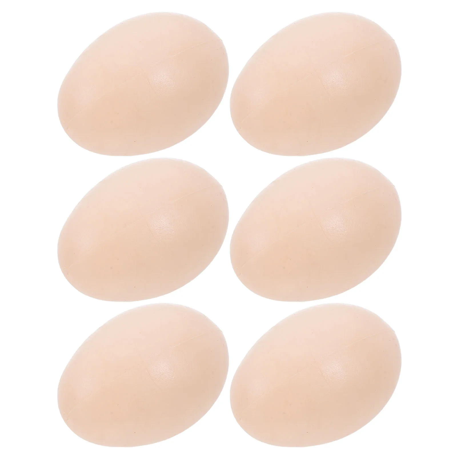 

6Pcs DIY Painted Easter Eggs Smooth Plastic Craft Eggs for Creativity Early Development Easter Party Decorations Faux Fake Egg