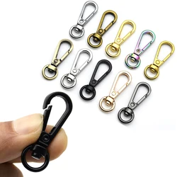 1piece Metal Carabiner Swivel O ring Snap Hook Trigger Clasps Clips for Bag Strap Belt Webbing Parts Keychain Pendant Accessory