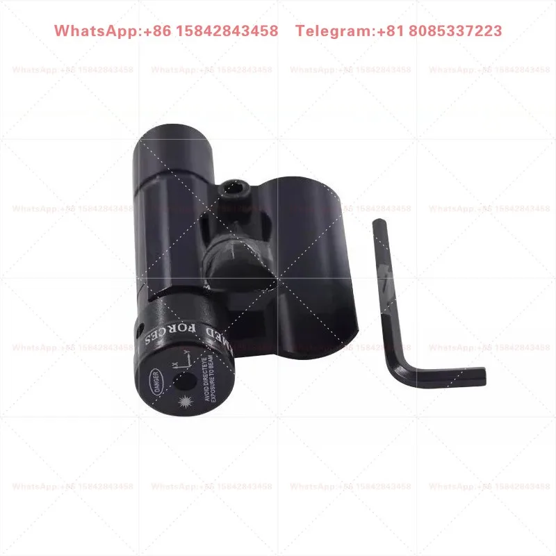 Black Online Thermometer with Dual Red Dot Illuminated Sight, Black Auxiliary Aiming Optic for Precision Positioning Use