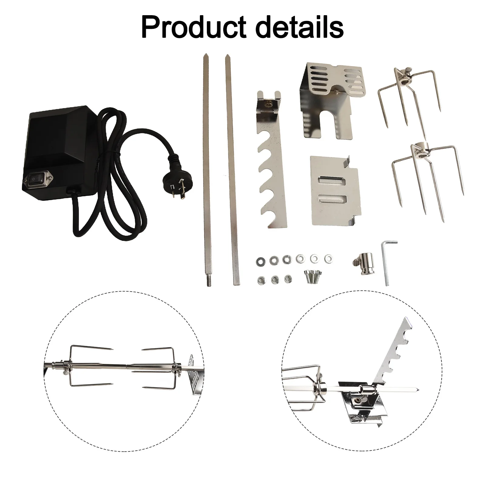 For Family Gatherings Automatic Electric Grill Electric Grill Set 304 Stainless Steel Adjustable Length Settings