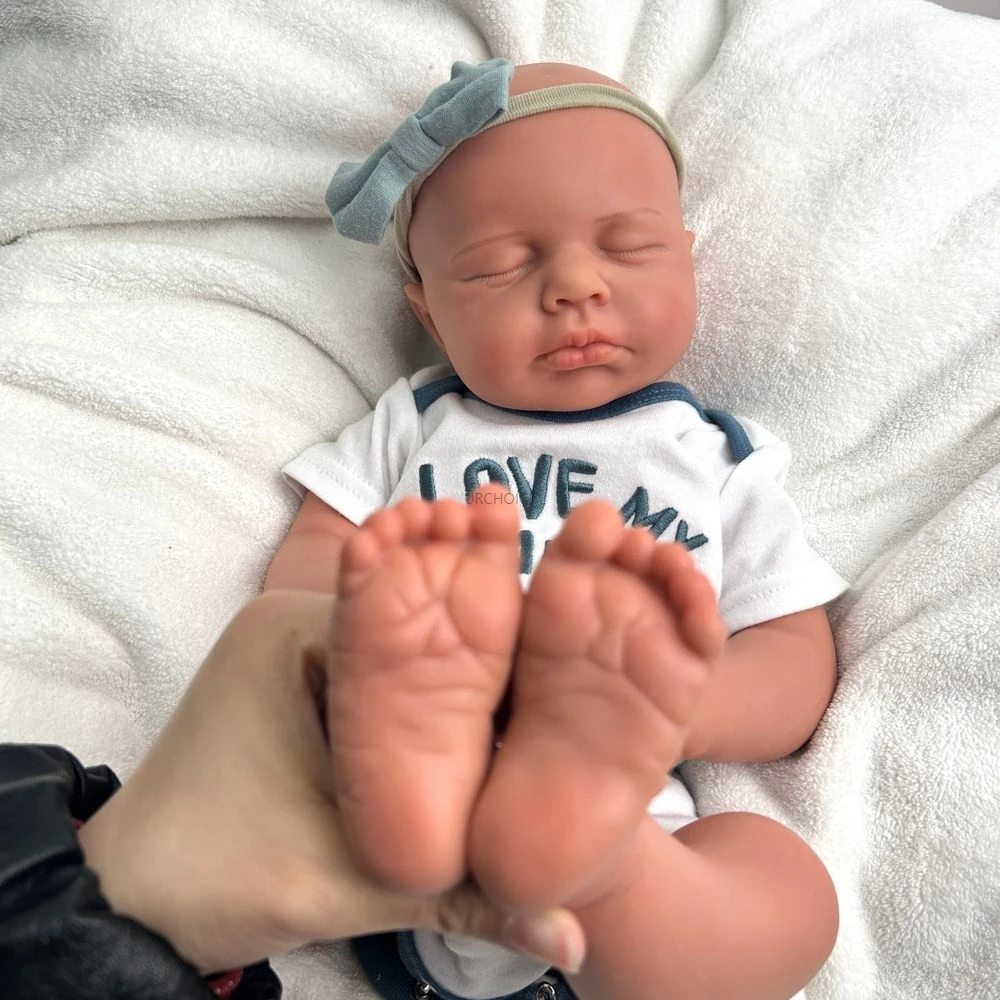 20Inch Loulou Full Soft Silicone Reborn Boy/Girl Weighted Flexible Limbs Doll for Photography & Artistic Display ﻿Toy