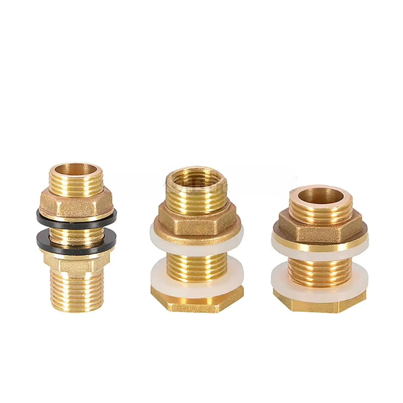 

1/2'' 3/4'' 1'' 1.2'' 1.5'' 2'' Rain barrel bushing IG AG brass straight tank bushing Inner/Outer/Double Outer Tank Connector