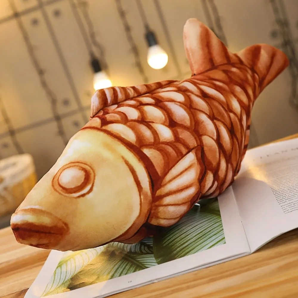 

Cute 40cm Crucian Carp Simulation Creative Grass Fish Animal Cat with Zipper Salmon Pillow Sofa decor