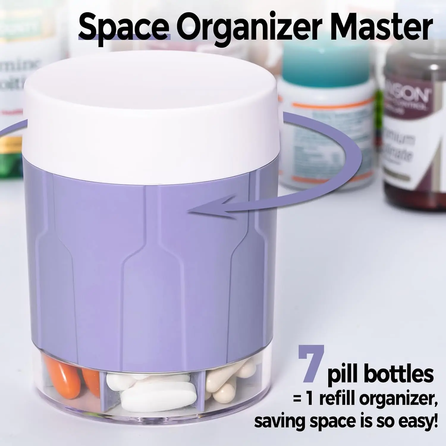 7-Day Premium Metal Pill Organizer Upgrade Aluminum 1x Daily Pill Case Stylish Sleek Portable Holder Durable Waterproof for Home