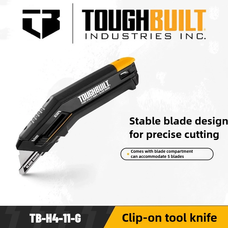 

TOUGHBUILT TB-H4-11-G Clip-on Utility Knife with G-Type Design Limited Stable Blade for Enhanced Performance