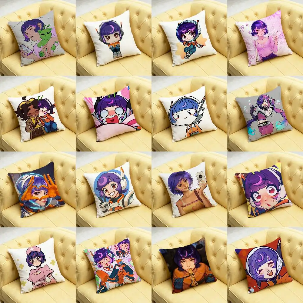 For Overwatch Juno Fanart Throw Pillow Case 40cm 45cm 30cm 50cm Sofa Custom Square Pillowcase Cushion Cover