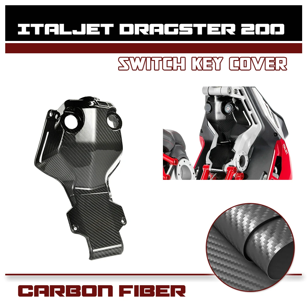 

100% Real Carbon fiber For Italjet Dragster 200 Motorcycle Trim Shell Ignition Key Switch Lock Case Tank Cover Panel Fairings