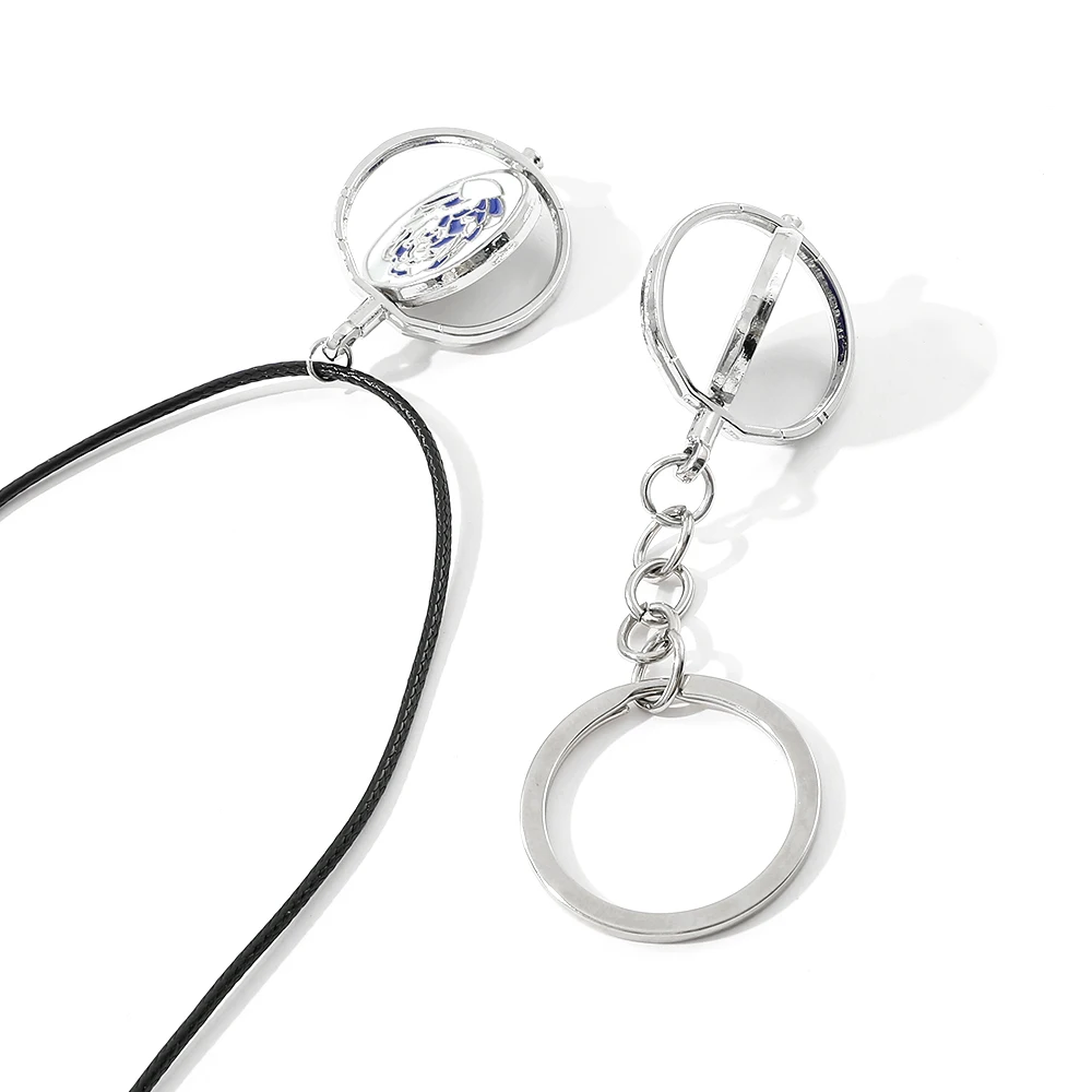 قلادة Game Jinx Blue Rose قابلة للدوران - مجوهرات عصرية مستوحاة من أنيمي غامضة الموسم 2 لهواة جمع المعجبين #6