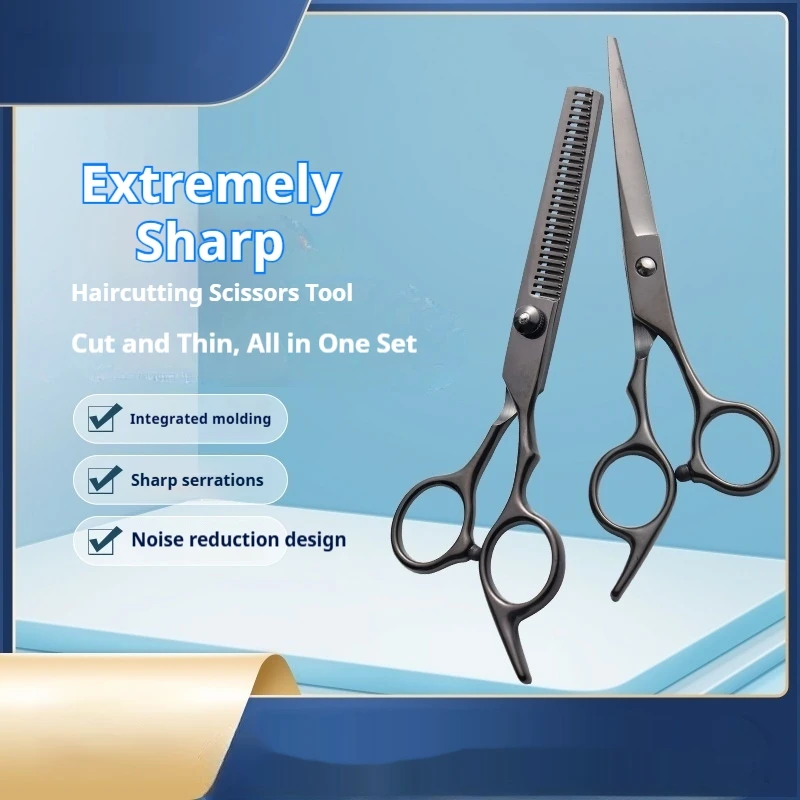 

Набор парикмахерских ножниц из нержавеющей стали, 6 дюймов, профессиональные филировочные и текстурирующие ножницы для салонов красоты, инструменты для парикмахеров