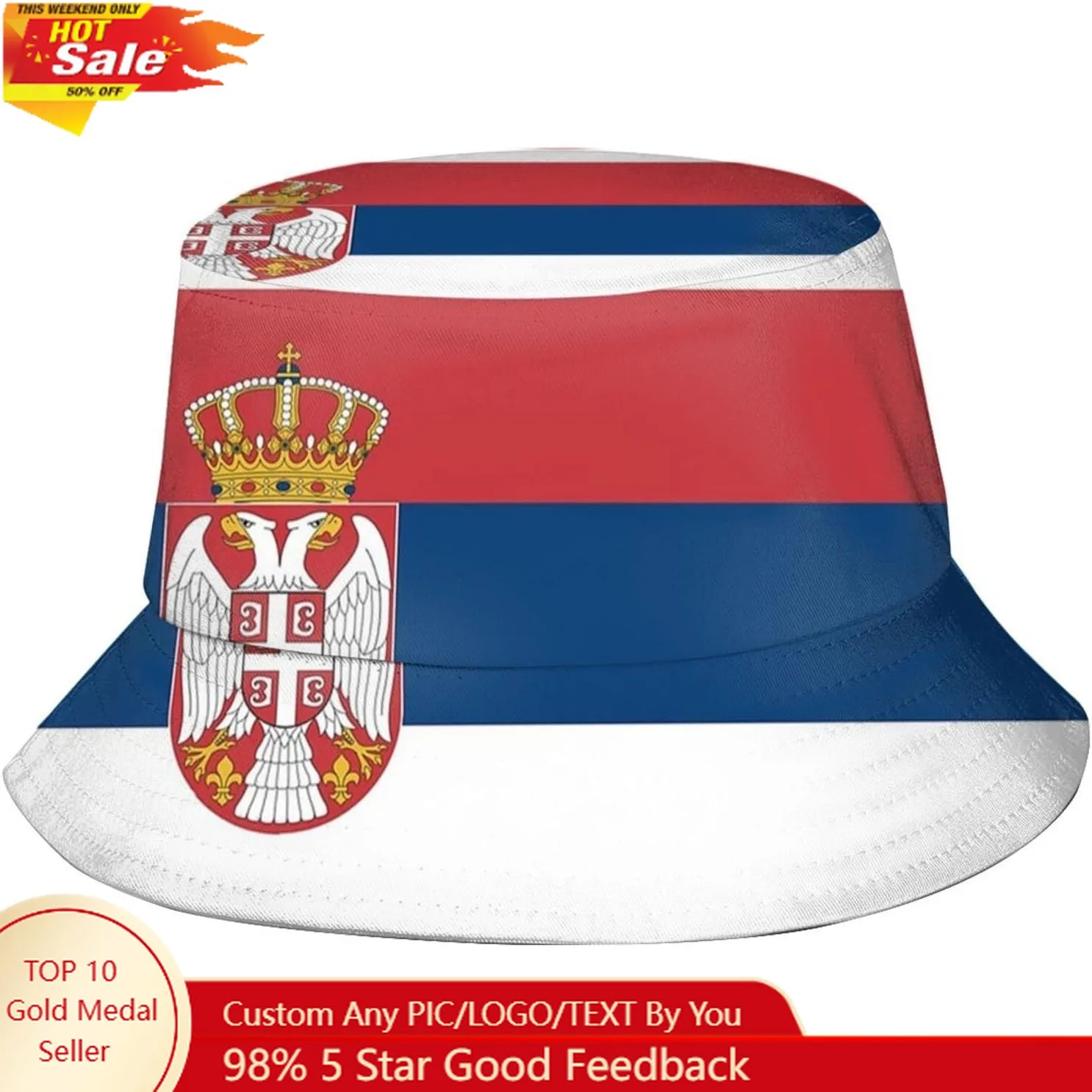 

Cute Flag Bucket Hats Fashion Sun Cap Packable Outdoor Patriotic Fisherman Hat for Women Men