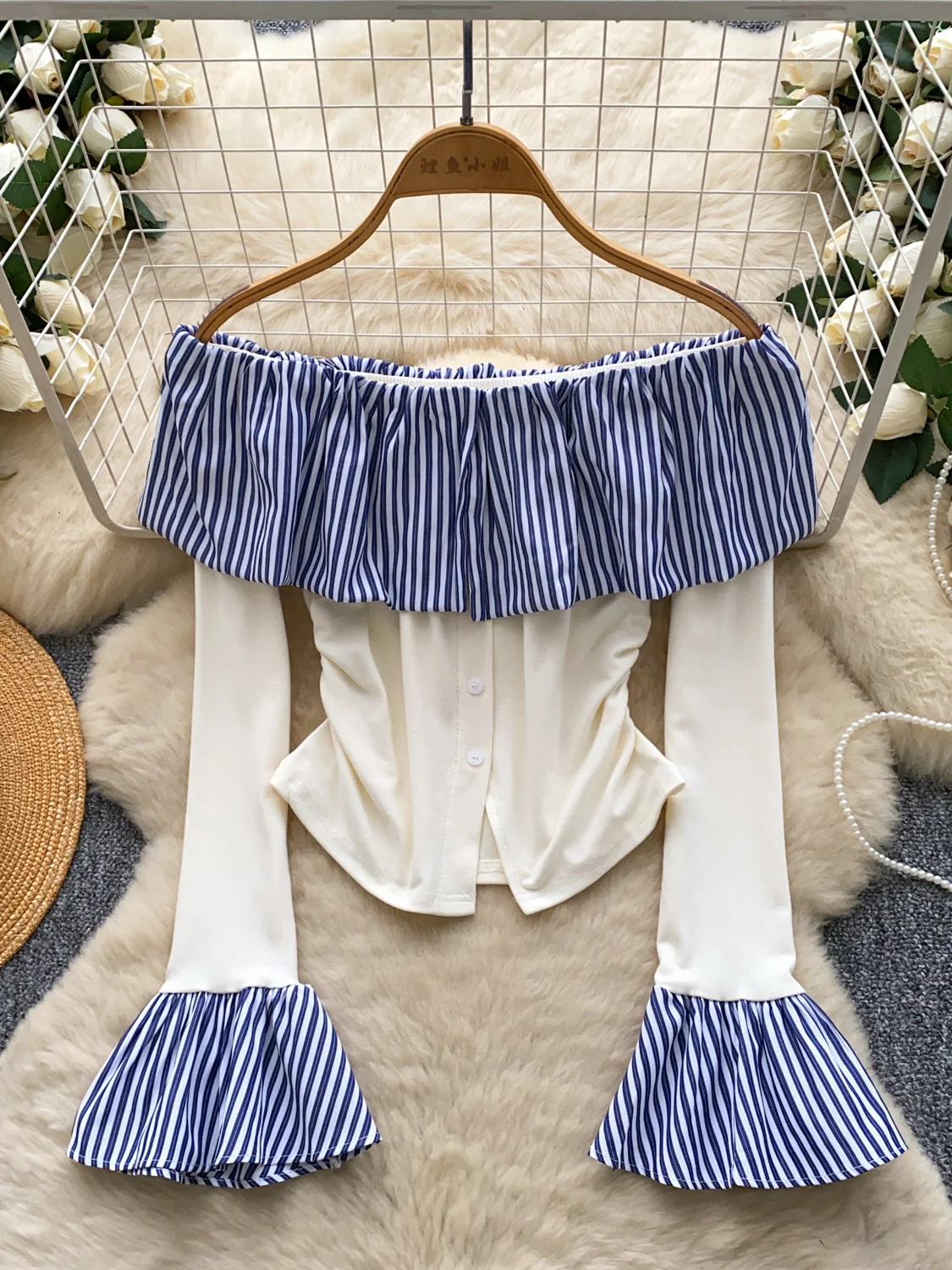 

Женские абрикосовые рубашки с разрезом на шее, блузки Y2k, винтажный элегантный топ 2000-х годов, клетчатая лоскутная рубашка с длинными рукавами, модная одежда, осень