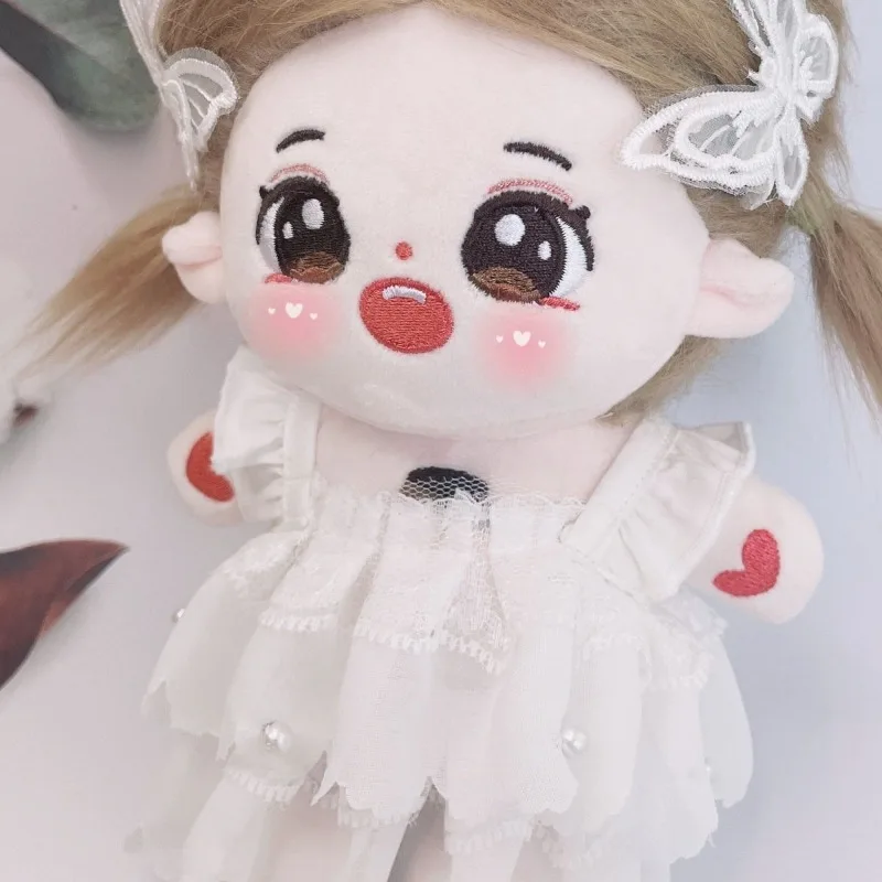 20cm cotton doll clothing dress butterfly white wedding dress attribute free baby clothing accessories