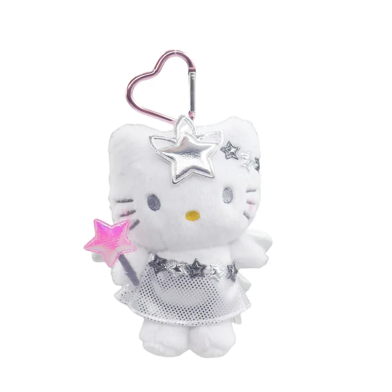 Sanrio Hallo Kitty Plüsch-schlüsselanhänger Cartoon Stern Fee Stick Plüsch Anhänger Stofftiere Tasche Dekoration Anime Peripherie Mädchen Geschenk