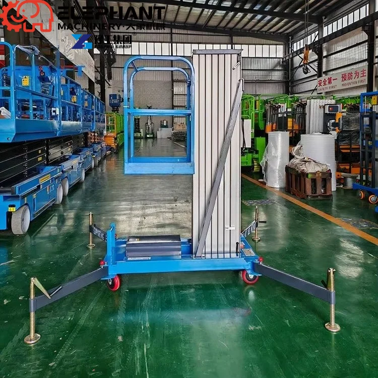4m-10m 150kg 200kg One-man Aerial Working Lifting Platform Aluminum Alloy Vertical Mast Lift