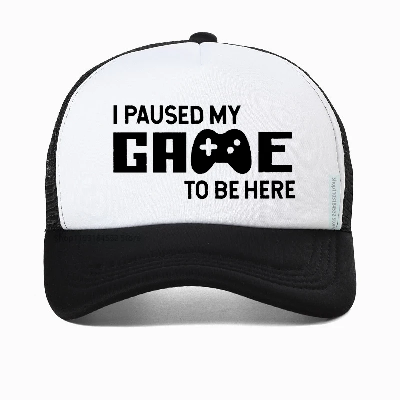 

I Paused My Game to Be Here Funny Baseball Cap fashion men Gamer Gaming Player Humor Dad hat for Men Casual Snapback hats