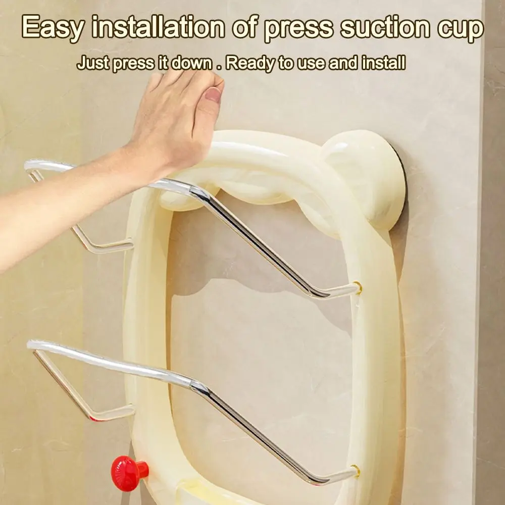 Practical Suction Cup Pot Lid Holder Wall Mounted Punch-Free Pan Cover Storage Holder Double Layer Kitchen Storage Rack