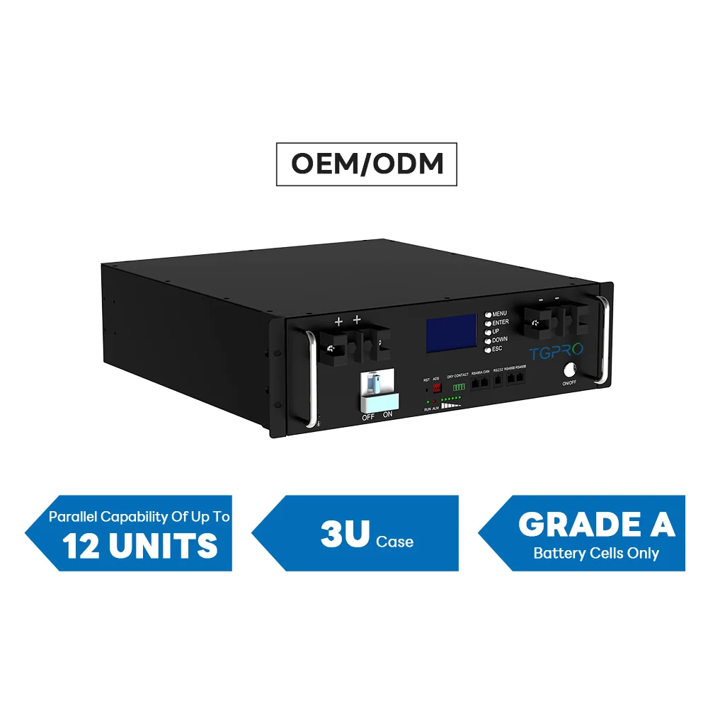 Black ABS 51.2V 100Ah 200Ah  5.12KWH 10.24KWH Lifepo4 Display Box Racks Stackable Lithium Battery for Home Energy Storage System