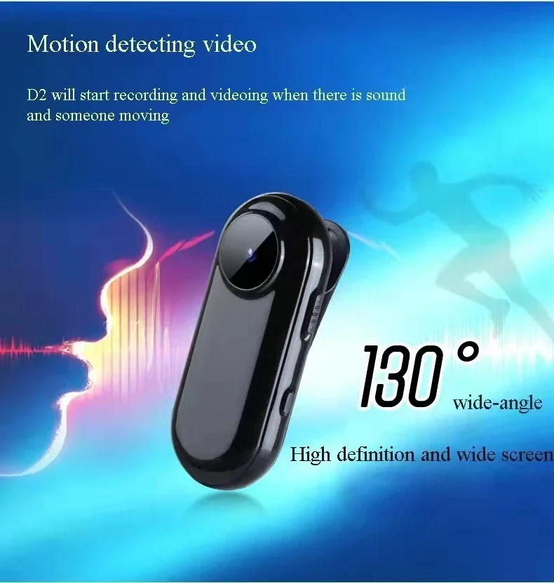 Mini Body Camera Sports Audio Video Activated Voice Recorder Espia Listenning Device with Microphone 1080P Cam Camcorder Monitor