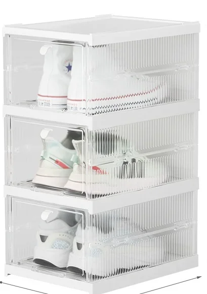 for Formwell-DF018 Shoe Storage Boxes, Clear Plastic Shoe Boxes, Stackable Shoe Organizer for Closet