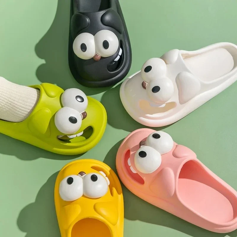 

Tongue Kiss Slippers Big Eye Dog Slippers,Cute Funny Big Eye Dog Fun Cartoon Package Head Eva Slippers For Women