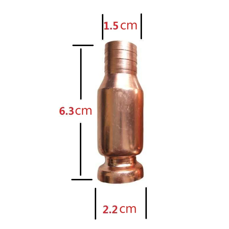 Connettore a sifone 1PC pompa a sifone automatica pompa di trasferimento del liquido del carburante dell'olio connettore del tubo di aspirazione materiale in rame 6.3x1.4x2.2 Cm
