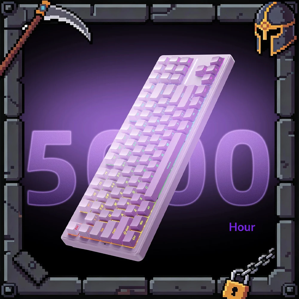 

Technology S87Pro Wireless Keyboard Three Mode Connection E-sports Keyboard 12000mAh Large Capacity Battery Pc Accessories Gifts