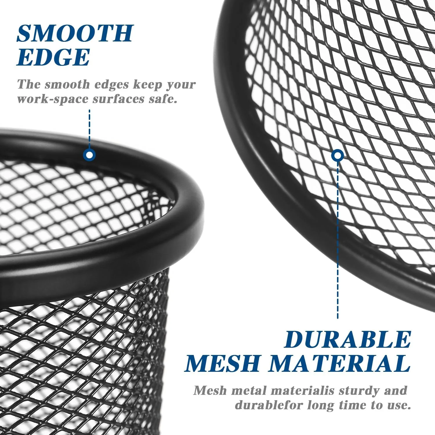 حامل أقلام للمكتب، حامل أكواب شبكي سلكي لمنظم أقلام المكتب (أخضر) #4