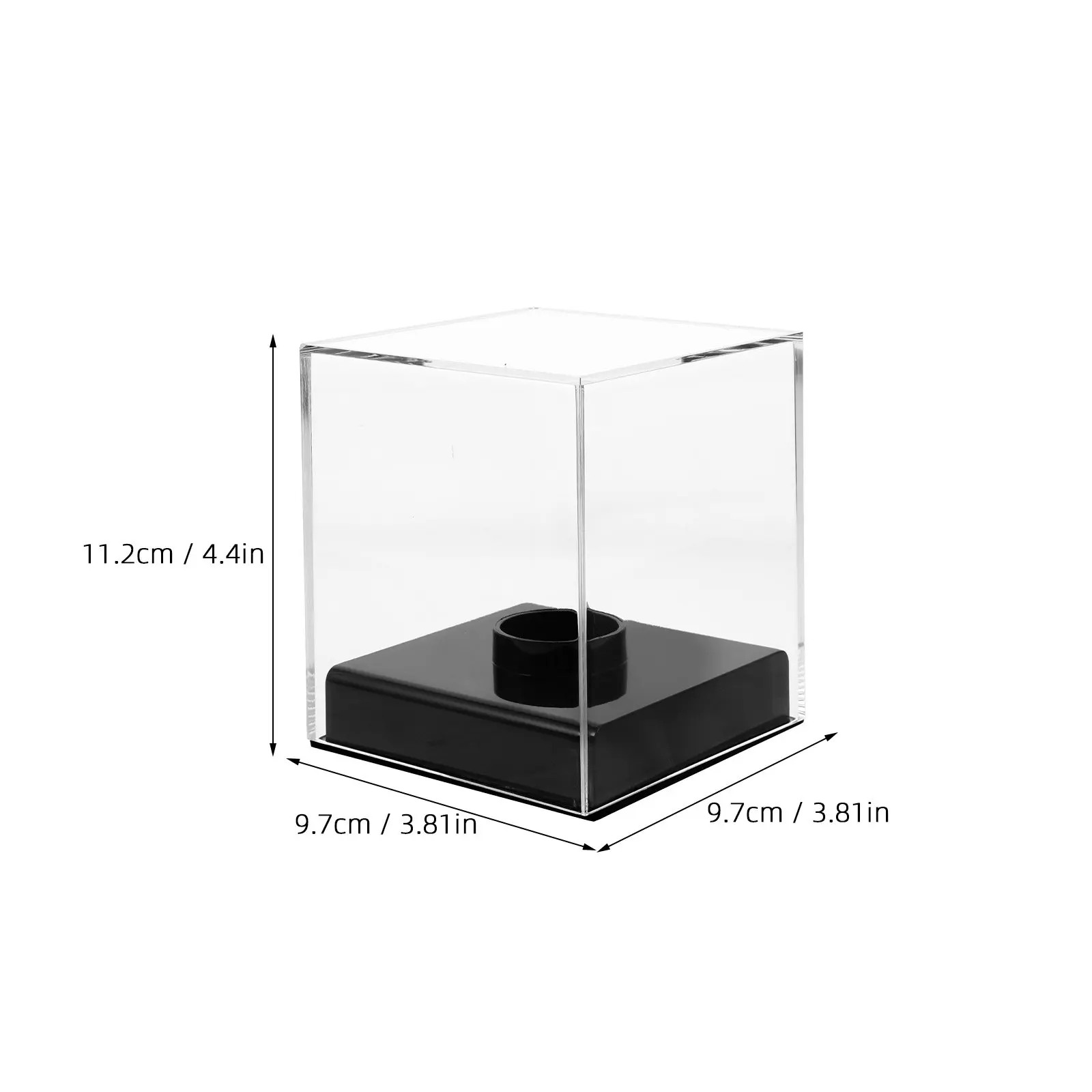 Clear Acrylic Baseball Holder Display Case Square Transparent Box for Ball Collections Indoor Use Sturdy Neat Efficient