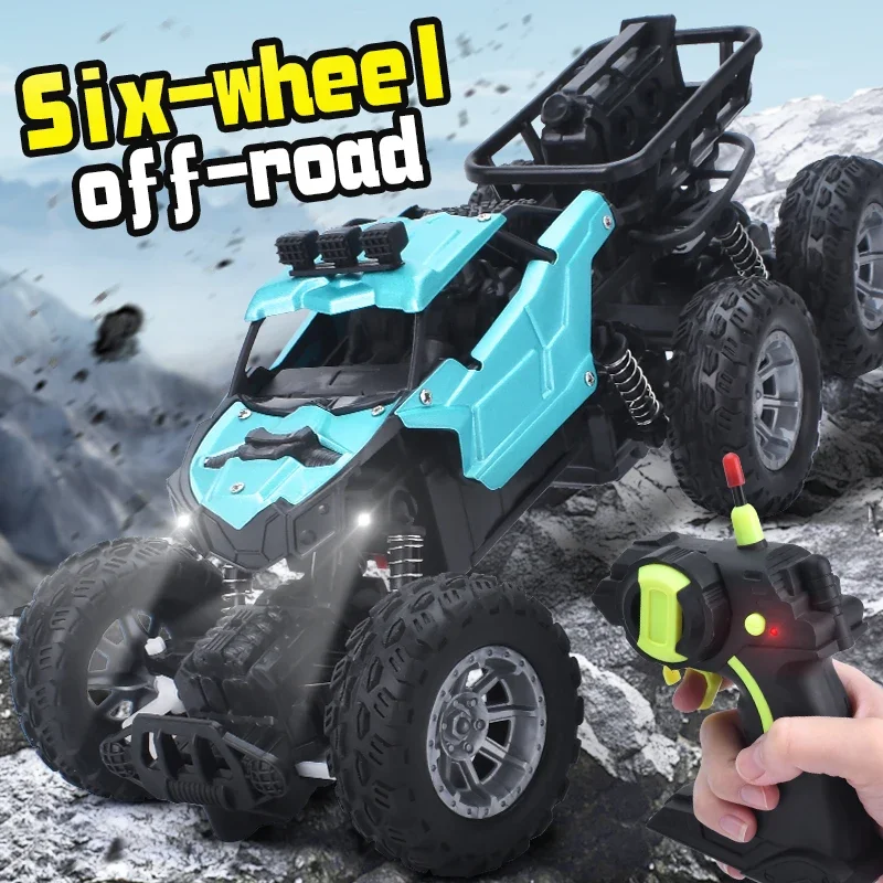 

Alloy Rc Car Toys Six-Wheeled Off-Road Vehicle With Light 4WD Radio Controlled Racing Car Children Toys Climbing Car Boy Gifts