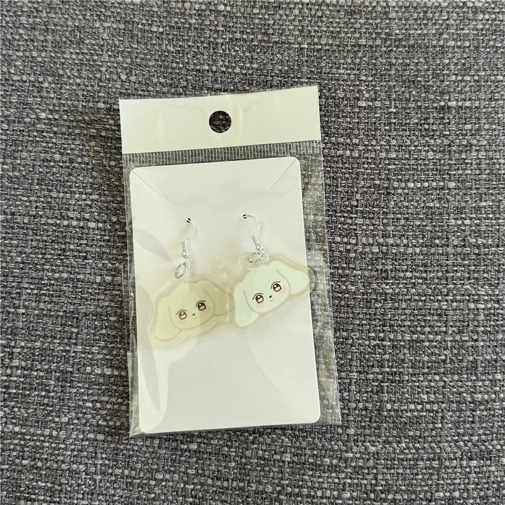 1 or 8pcs KPOP ATEEZ ANITEEZ Cartoon Earring Ear Stud Cute Animal Acrylic Earrings Pendant Hongjoong Seonghwa Yunho Yeosang