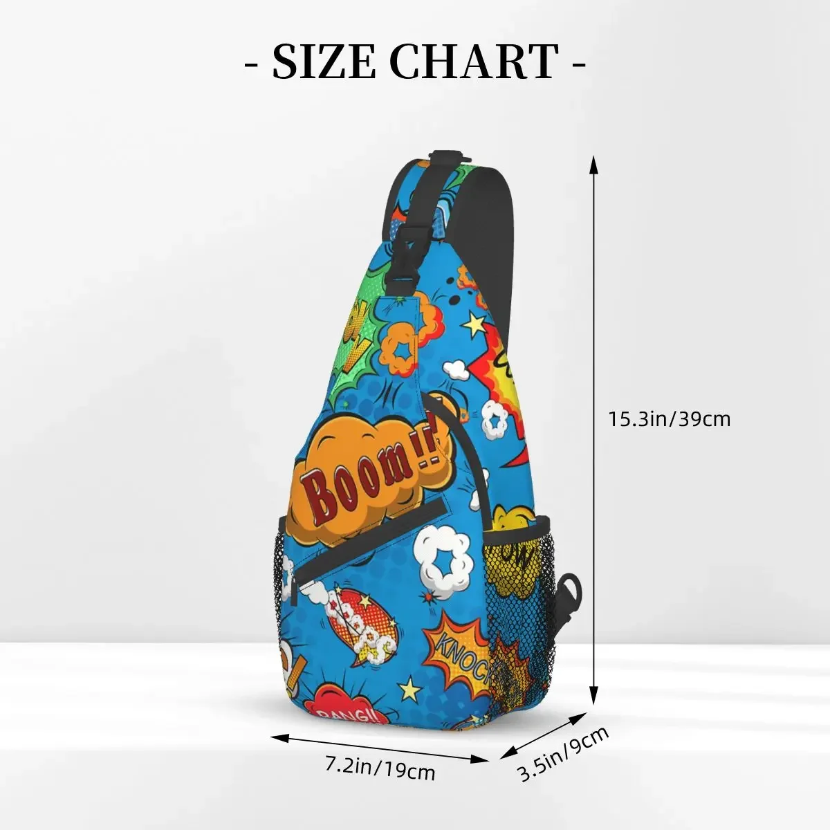 Comic Book Lover Crossbody Bag Sports Pop Art Bubbles Chest Bag Unisex Women Man Fashion Shoulder Backpacks Travel