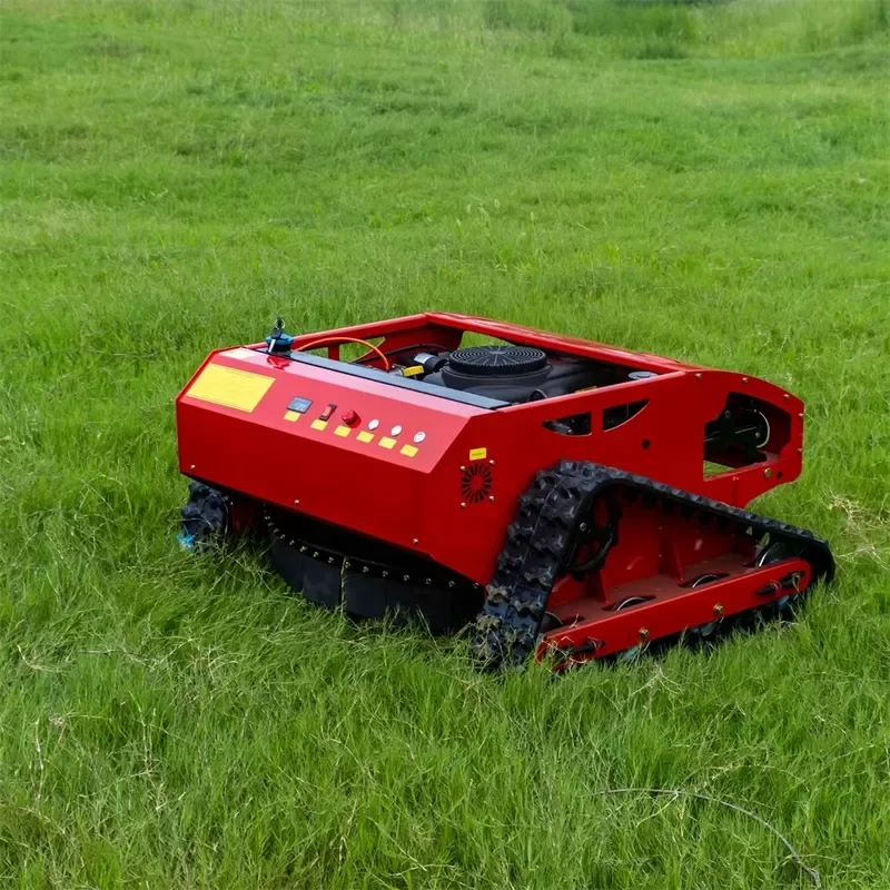 Remote Controlled Crawler Lawn Mower With EPA and Euro 5 Certification for Hillside Grass Cutting Farm Pasture Weeding