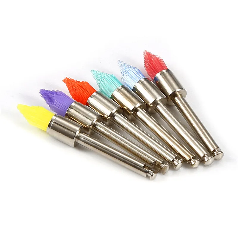 100PCS/Box Dental Polishing Brush Nylon Sharp Head Latch Teeth Polish Prophy Brushes For Contra Angle Machine Dentist Material view 6