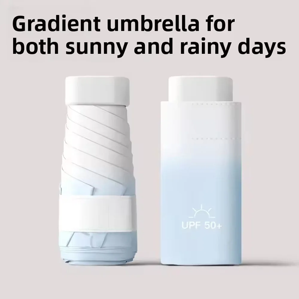 Umbrella for both sunny and rainy use, women's sun umbrella, UV protection, capsule umbrella, gradient